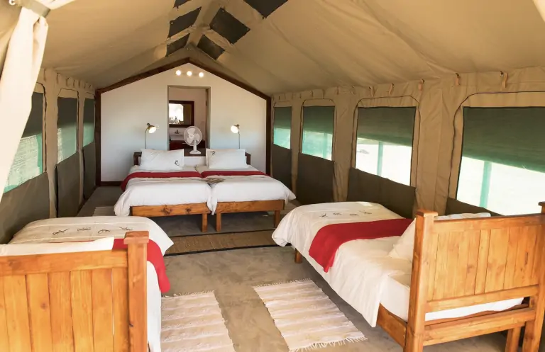 Palmwag camping to go lors d'un safari à Palmwag en Namibie